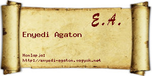 Enyedi Agaton névjegykártya